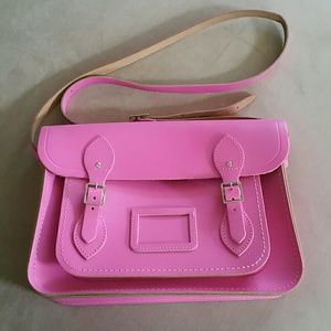 Hot pink 11" satchel