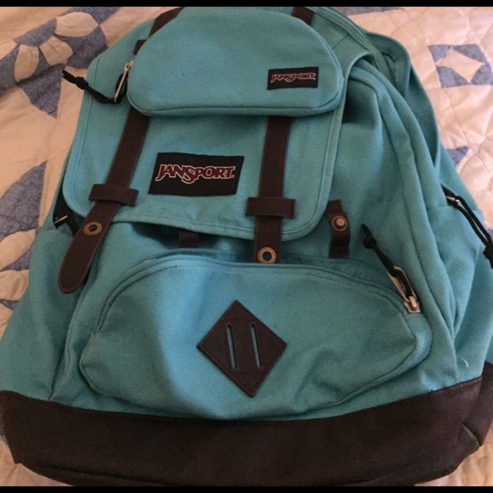 Blue Jansport backpack.