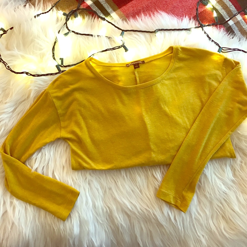 Hive & Honey Mustard Yellow 3/4 Sleeve Tee