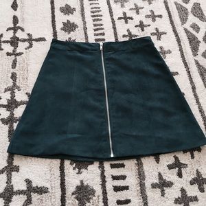 NWOT Faux Suede Mini Skirt