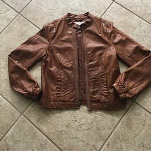 Old Navy Genuine Leather Moto Jacket
