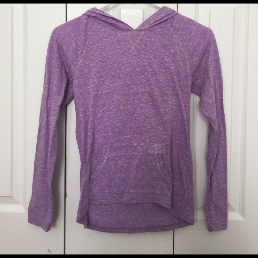 Purple Long Sleeve Hooded Shirt