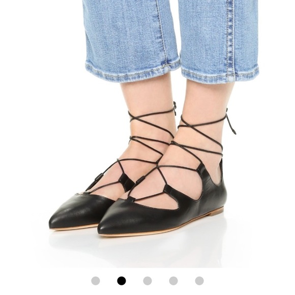 tie up pointed flats