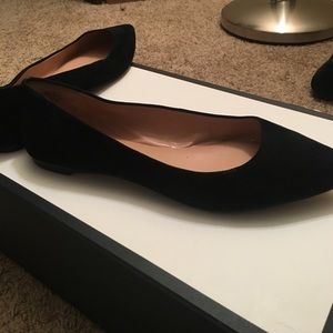 Audrey Brooke Black Suede Flats