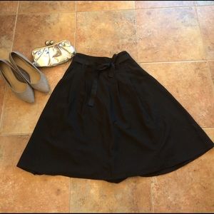 Black high waisted circle skirt