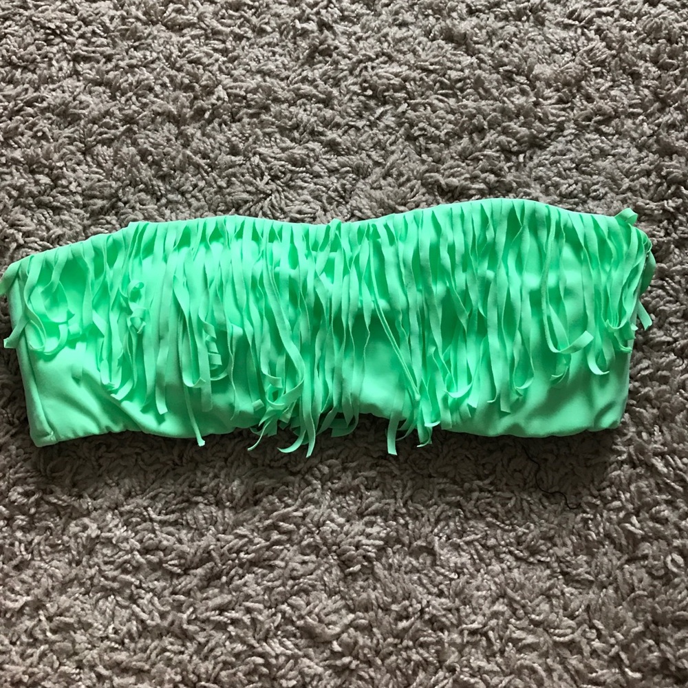Victoria's Secret Seafoam Green Fringe Bikini Top