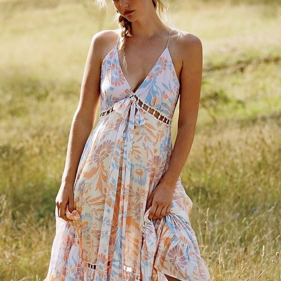 Free People | Dresses | Free People Pages Of Gold Maxi Dress Nwot | Poshmark