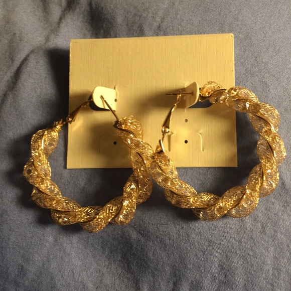Gold mesh earrings - Picture 1 of 1