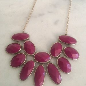 SALE! Dark pink NEW WITH TAGS Statement Necklace
