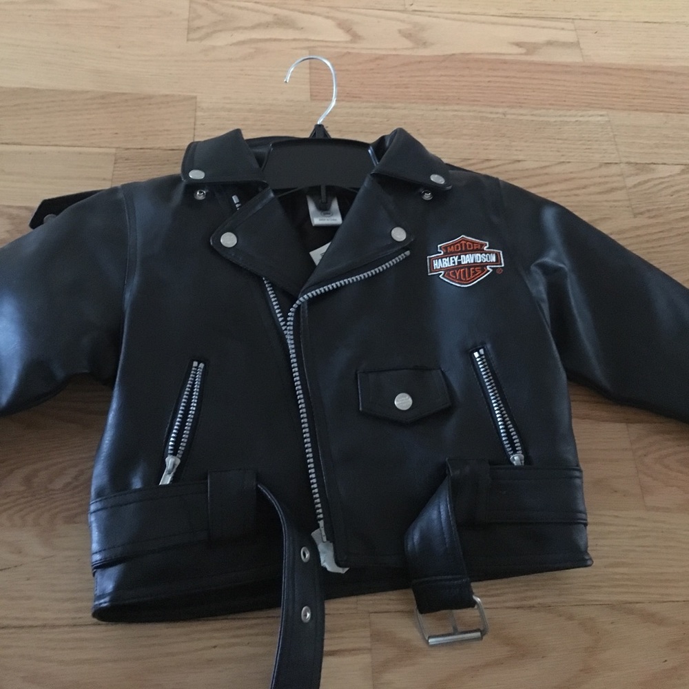 NWT faux leather toddler biker jacket