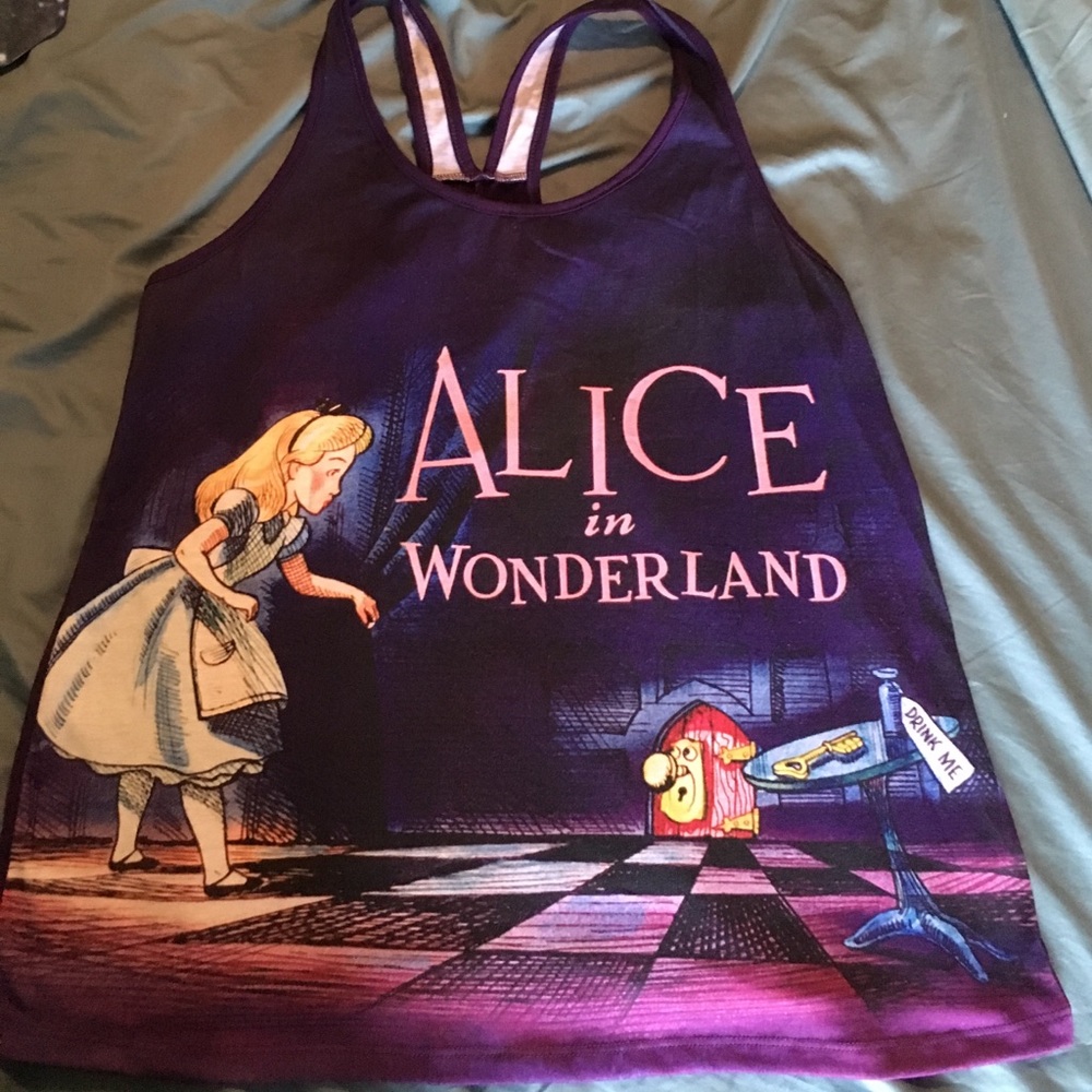 Disney Alice in wonderland tank top