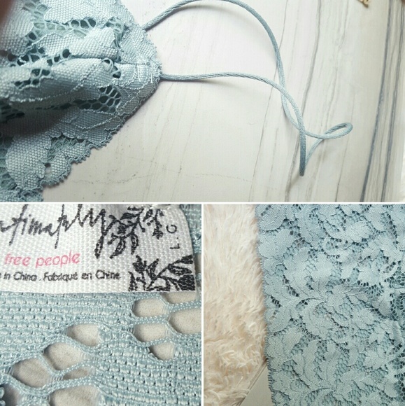 Free People light blue Lace Bra Bralett NWT. - Picture 4 of 7