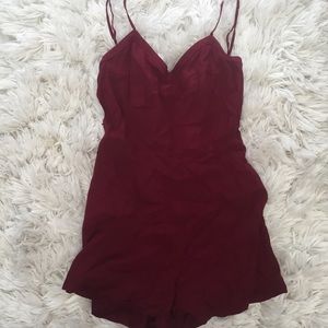 Burgundy romper