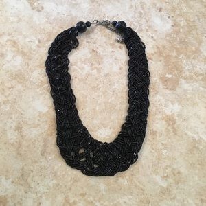 Black beaded necklace