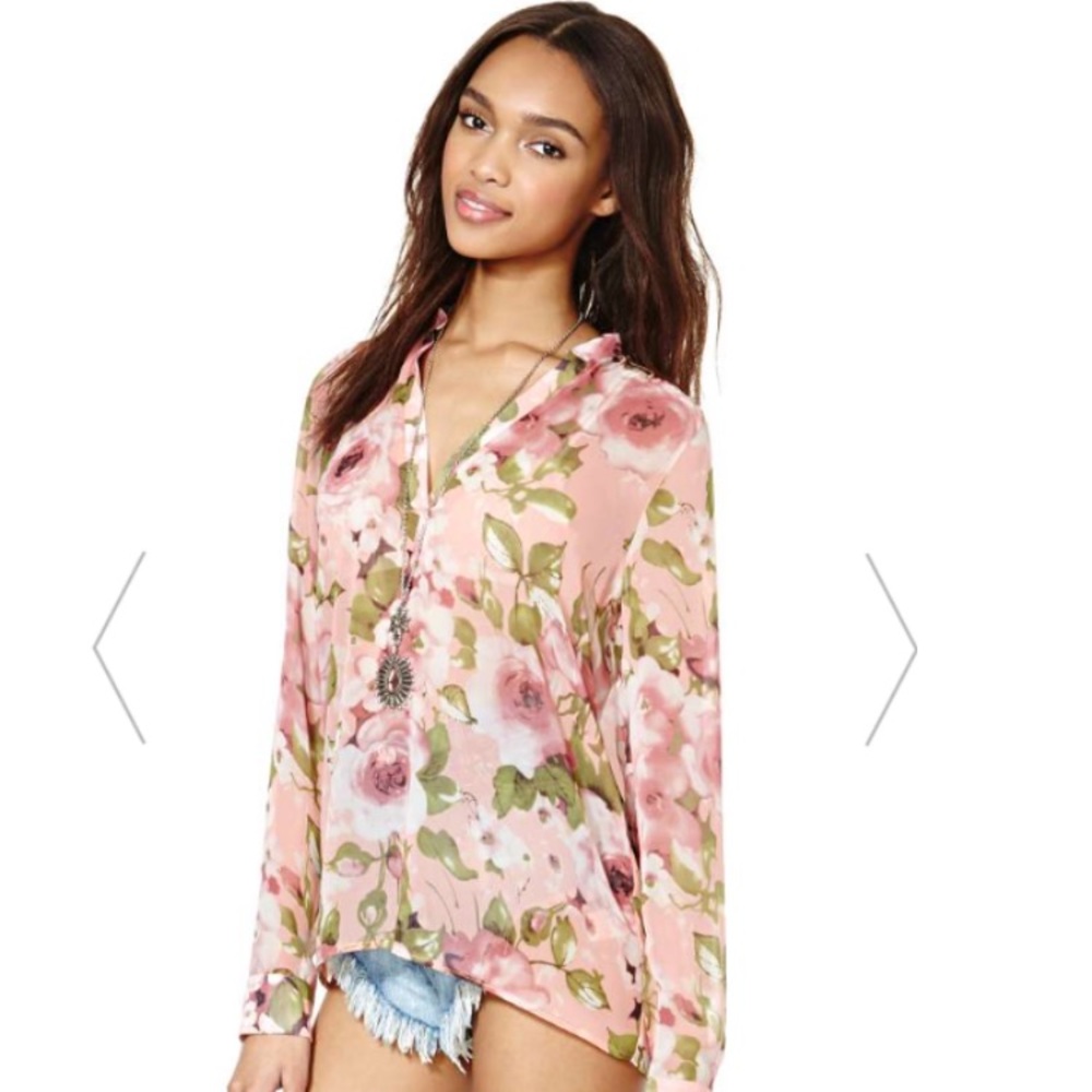Nasty Gal Floral Top