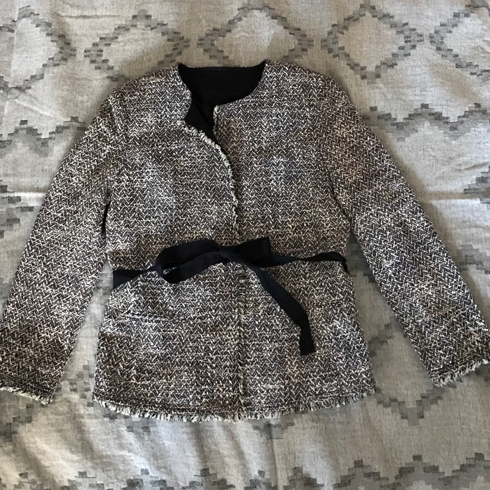 Cotton boucle blue/white jacket size 4P