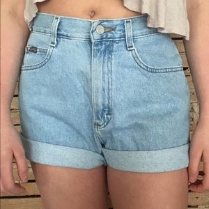 Lightwash Hi-waisted Shorts