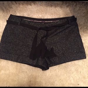 Express black shimmer shorts