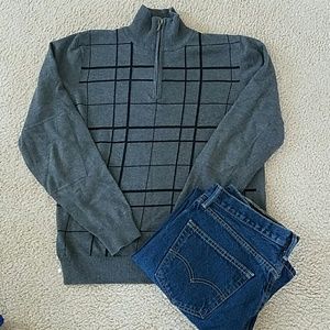 GAP ZIP SWEATER SZ L