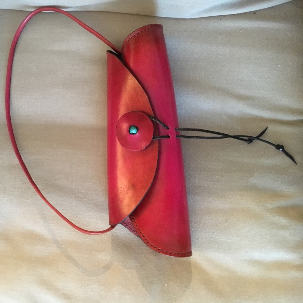 Hot Pink Wa Bag Leather Like New