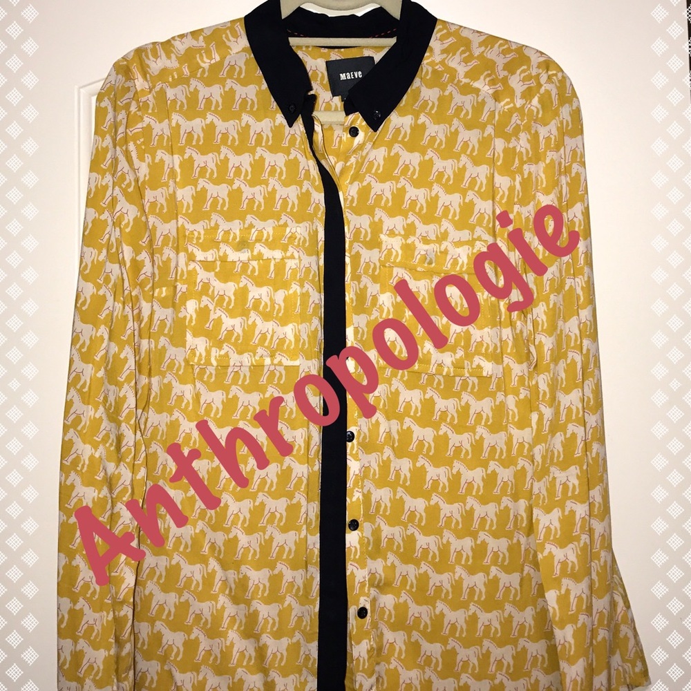 Anthropologie Maeve horse blouse LIKE NEW