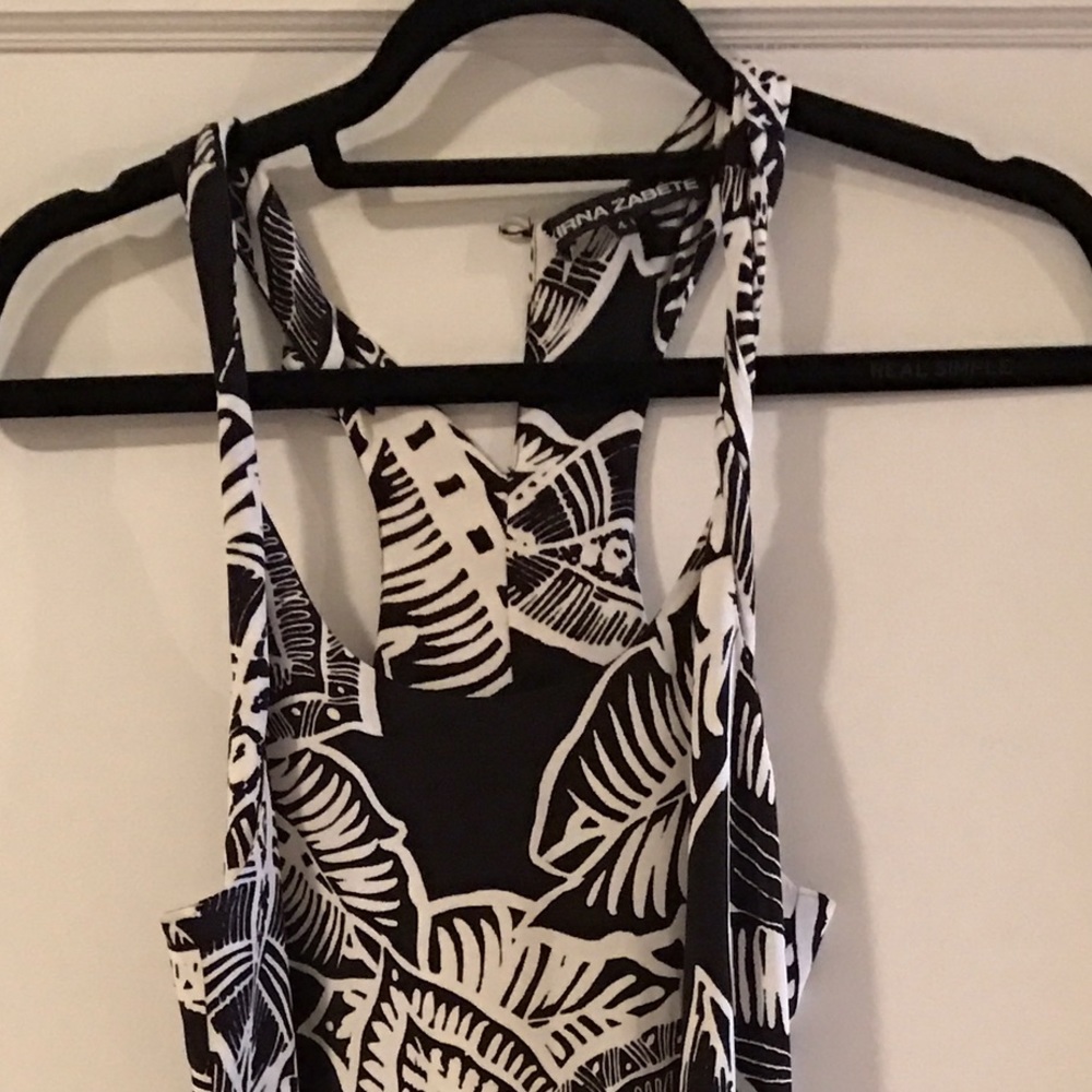 Kirna Zabete black and white maxi dress