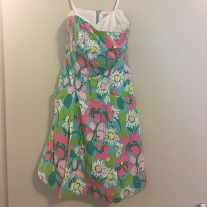 Lilly Pulitzer Strapless Floral Shift Dress - 0