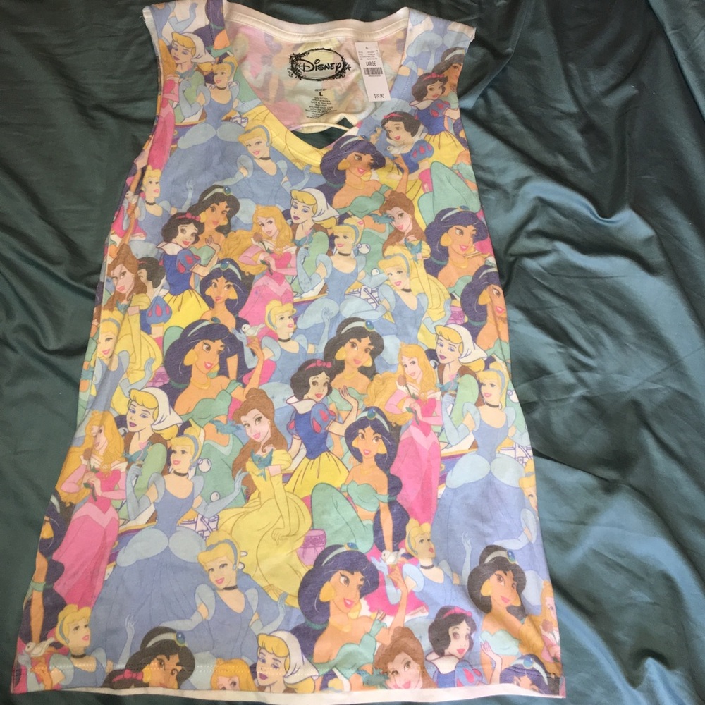 Disney princess ribbed back tank top