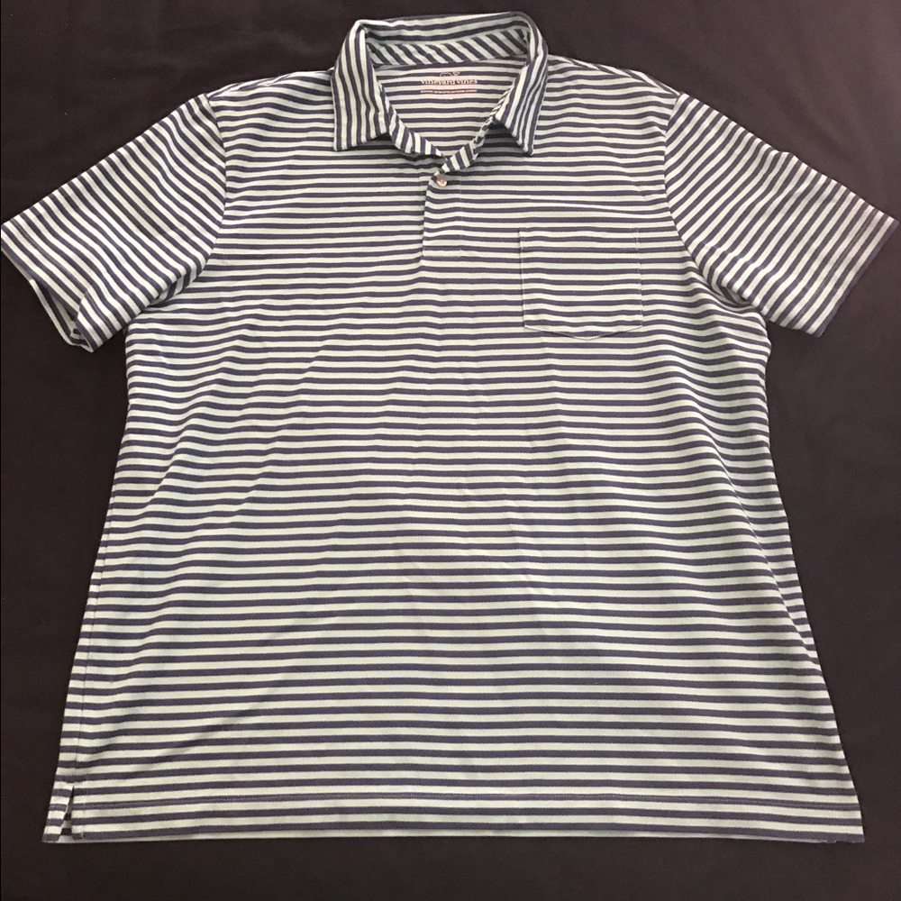 Vineyard Vines striped performance polo
