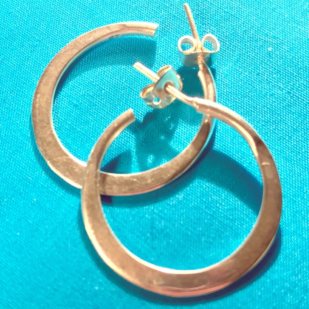 925 Stamped Sterling Silver Hoop Stud Earrings