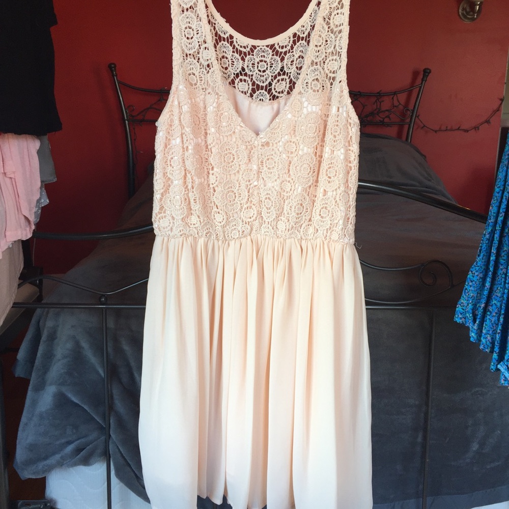 Lush Lace Top Skater Dress