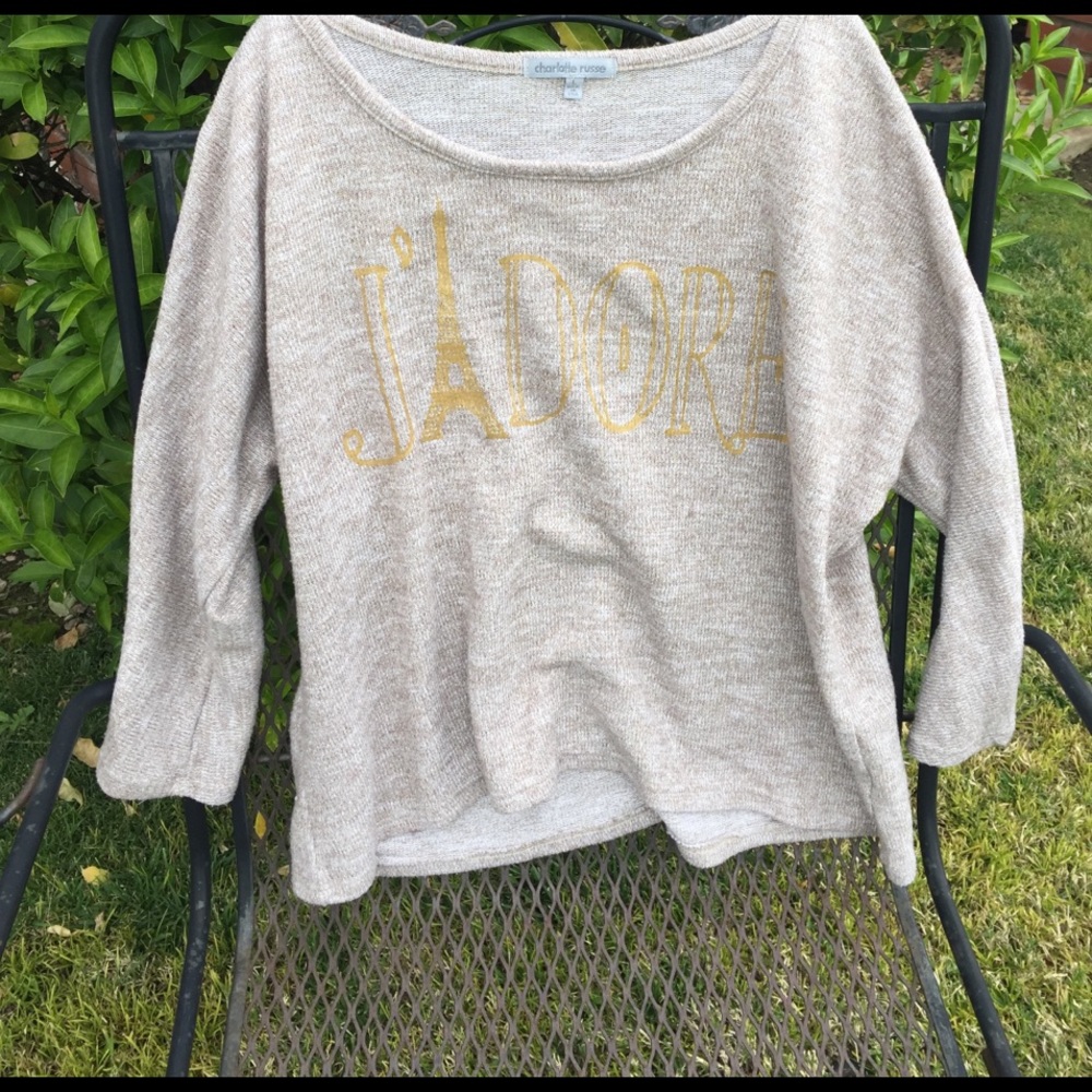 ✨Quarter sleeve "J'adore" sweater