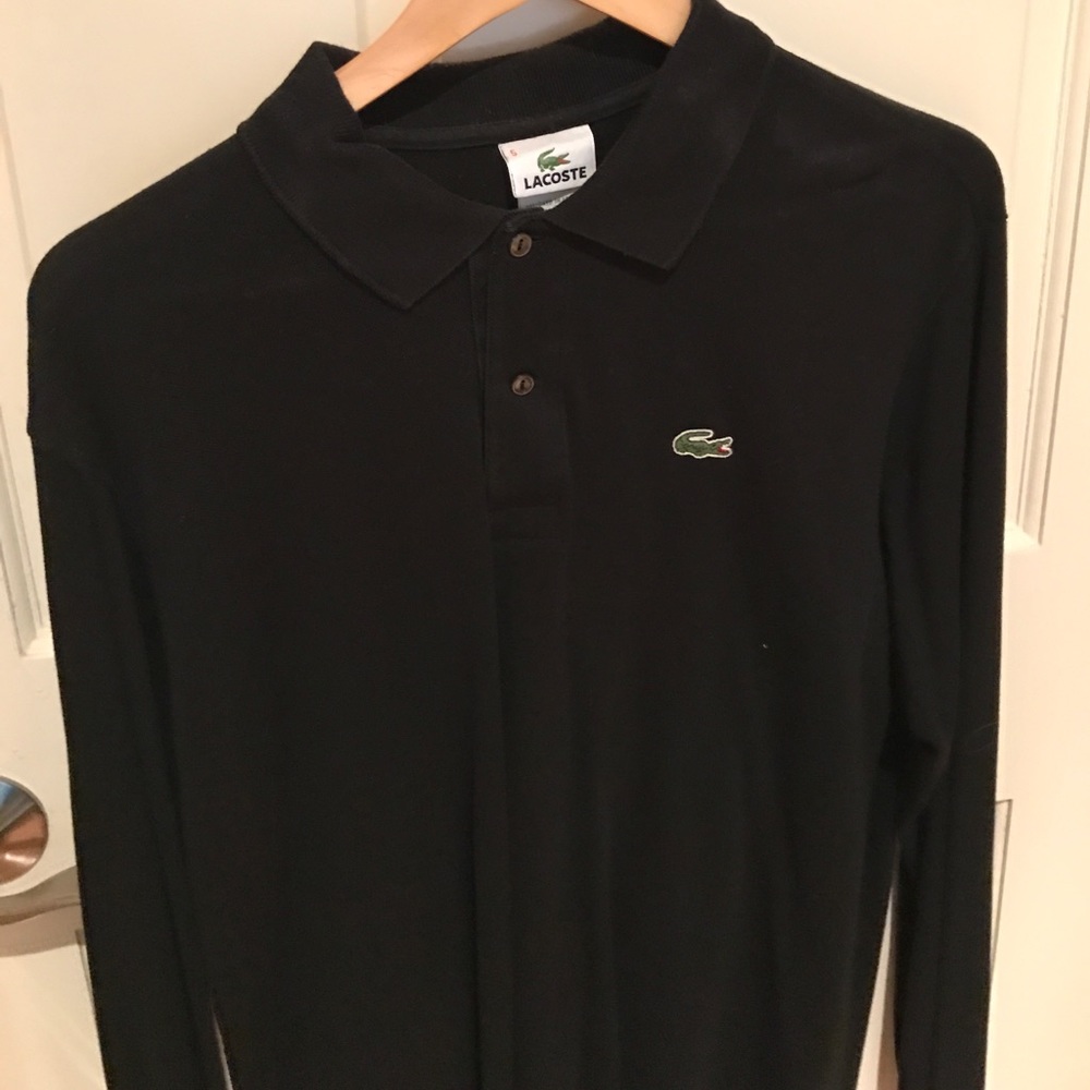 Lacoste Black Polo Size 5 (long sleeve)