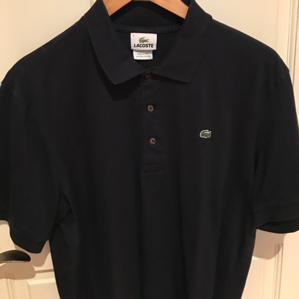 Lacoste Navy Blue Polo Size 5