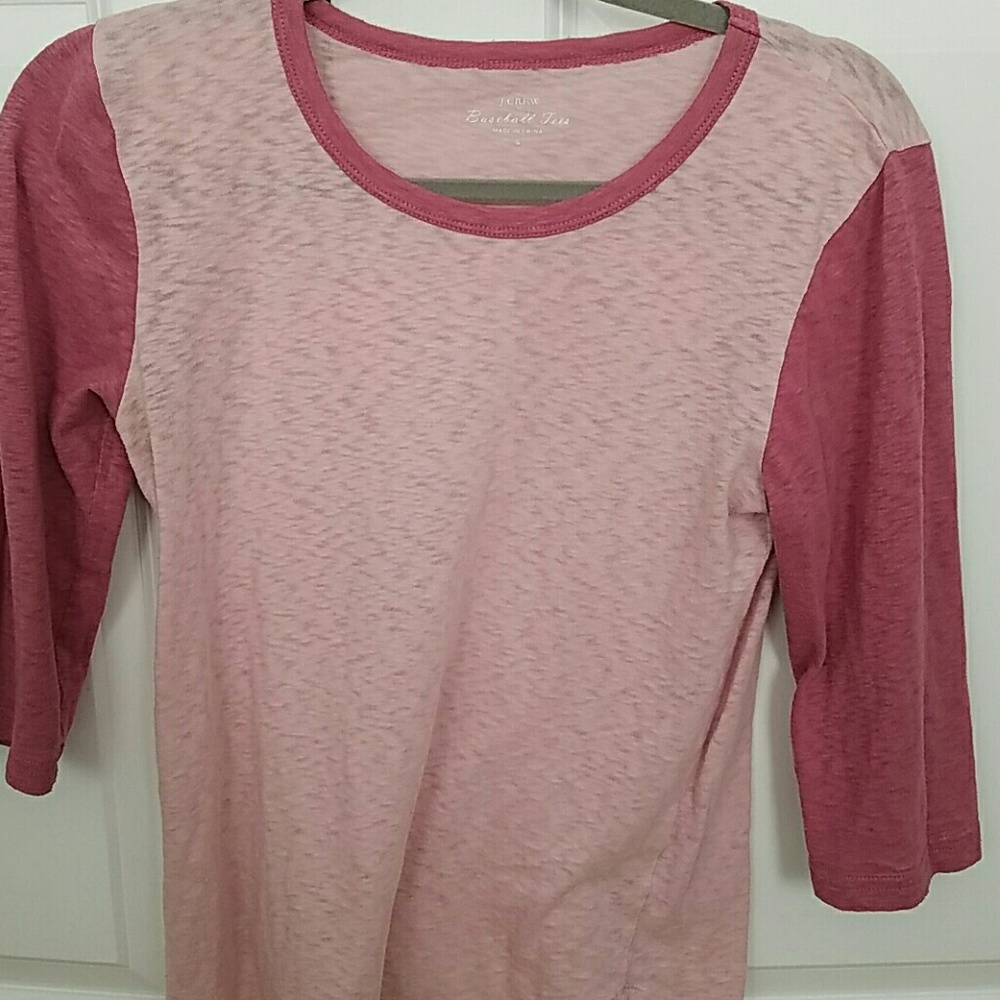 pink baseball tee