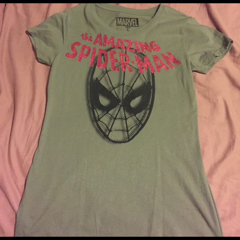 Gray the amazing spider man short sleeve tee
