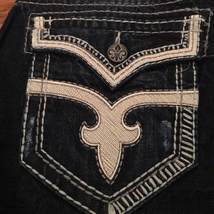 Men's Rock Revival Relaxed Straight Cut Jeans