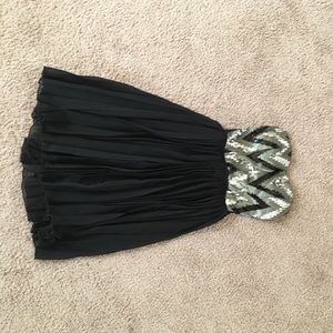 Sequins top mini dress