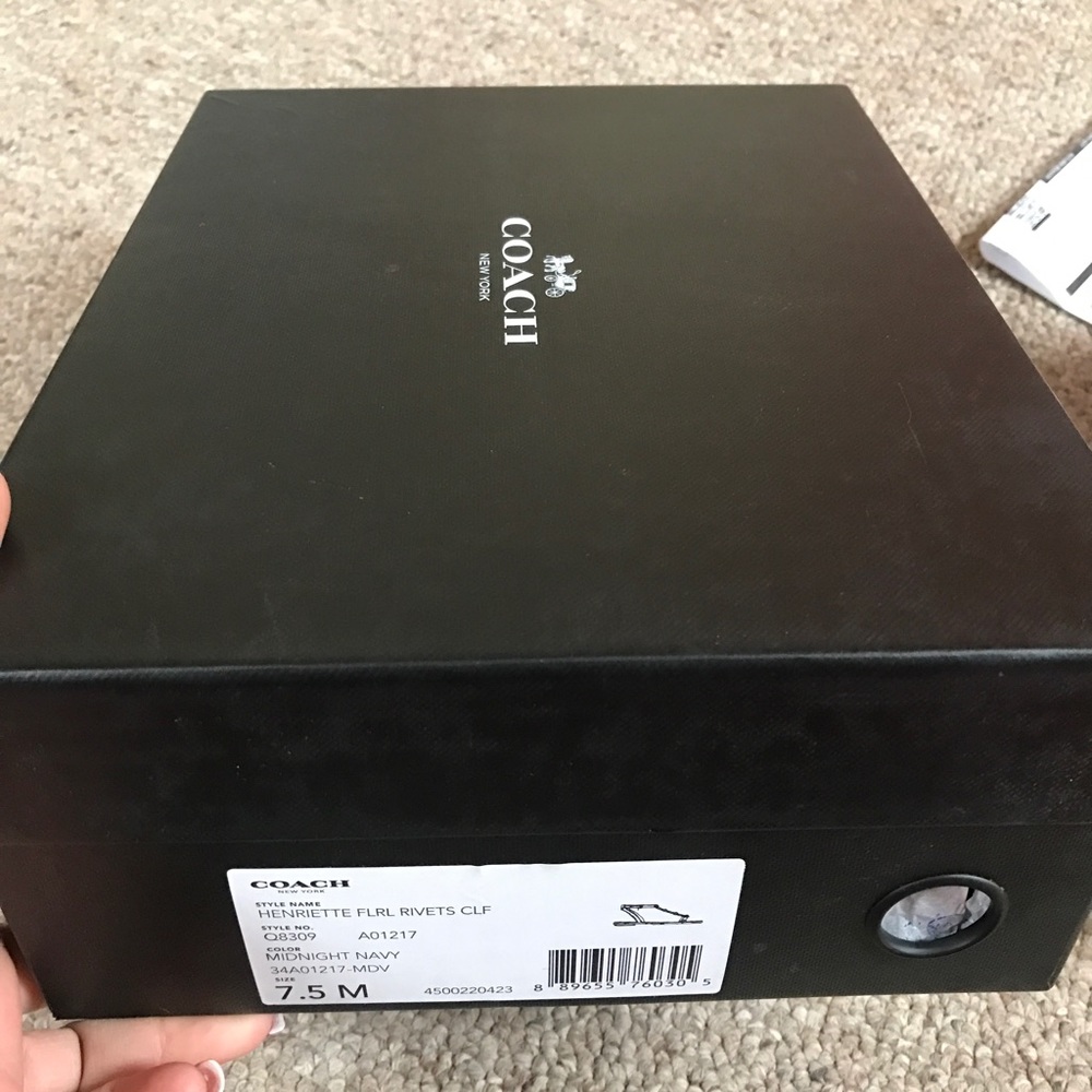 💯 Auth COACH Henriette Floral Rivet Studded Flats - Picture 4 of 8