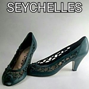 Elegant open toe heels size 8.5