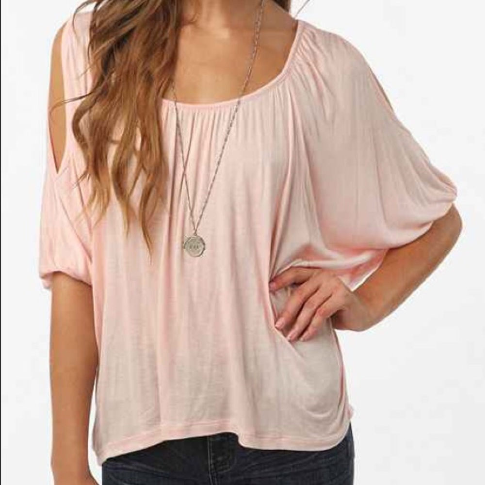Daydreamer LA Cold Shoulder Oversized Tee