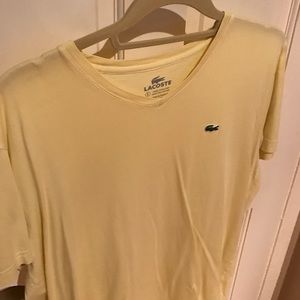 Lacoste Vneck Tshirt Size 5 (yellow)