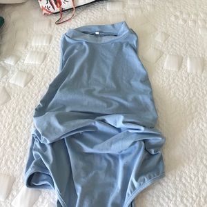 Baby blue body suit