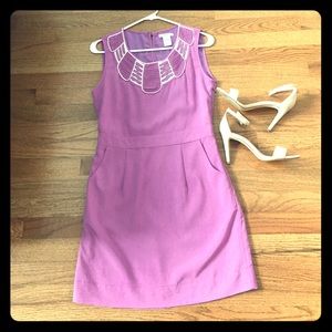 Lavender sleeveless dress with pockets
