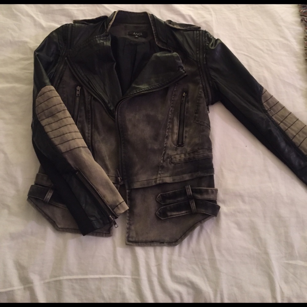 Vegan leather jacket ♥️Cotton 98% Spandex 2%
