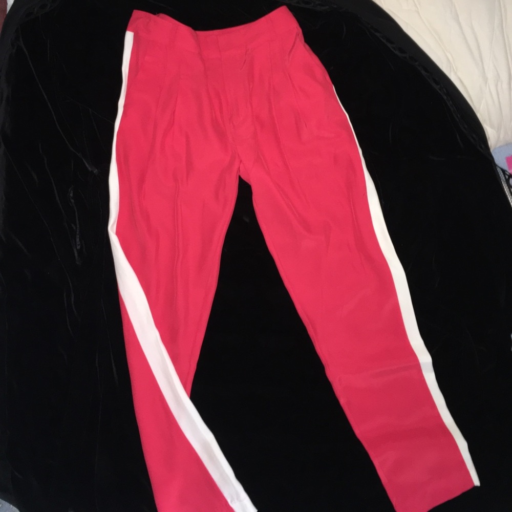 Parker Talon Silk Tuxedo Pant Red