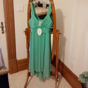 Sequined high-low dress new with tag Mint green