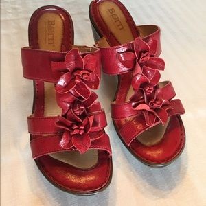 Born Red Leather Heels NWOT