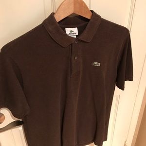 Lacoste Brown Polo Size 5