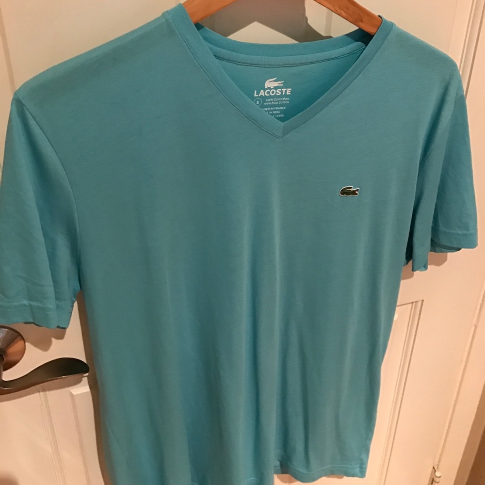 Lacoste Blue Vneck Tshirt Size 5